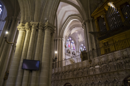 Gothic.cathedral of Toledo, imperial city. Spainのeditorial素材