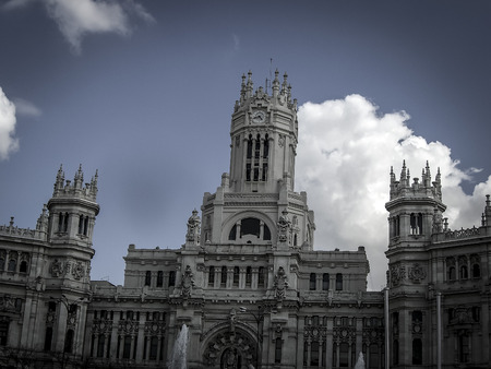 Gran Via, street in Madrid, capital of Spain, Europe.