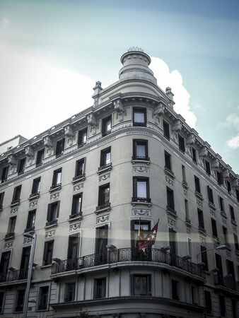 Gran Via, street in Madrid, capital of Spain, Europe.のeditorial素材