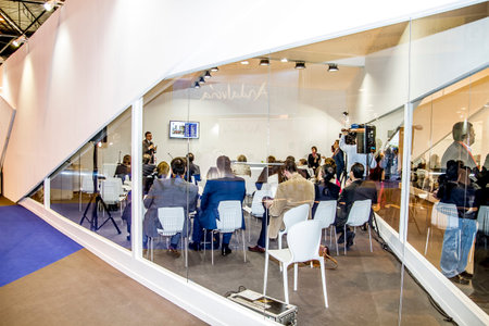 International Tourism Fair, Madrid, Spain. FITUR 2014. Fair Institution of Madrid, IFEMA, Spain....