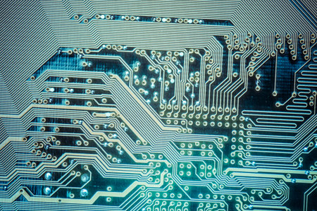 Microcircuit, Motherboard, computer and electronics modern background