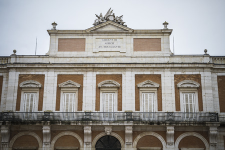majestic palace of Aranjuez in Madrid, Spainのeditorial素材