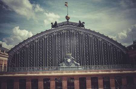Atocha train station, Image of the city of Madrid, its characteristic architectureの写真素材