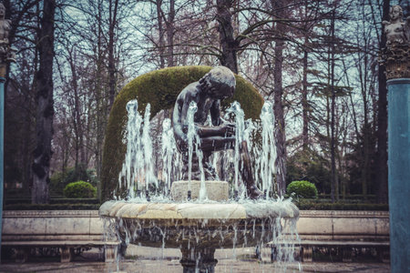 Ornamental fountains of the Palace of Aranjuez, Madrid, Spain.World Heritage Site by UNESCO in 2001の写真素材