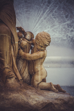 Ornamental fountains of the Palace of Aranjuez, Madrid, Spain.World Heritage Site by UNESCO in 2001のeditorial素材
