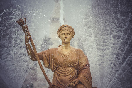 Queen, Ornamental fountains of the Palace of Aranjuez, Madrid, Spain.World Heritage Site by UNESCO in 2001のeditorial素材