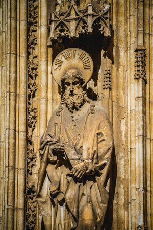 Cathedral facace, Tourism, Toledo, most famous city in spainの写真素材