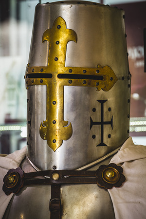medieval armor made of wrought ironの写真素材