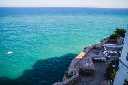 penyscola views, beautiful city of Valencia in Spainの写真素材