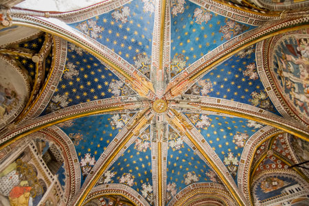 ruined chapel inside the Cathedral of Toledo, Spainのeditorial素材