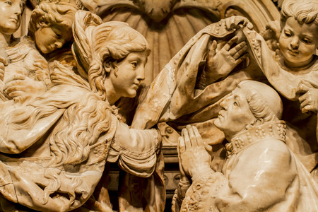 religion sculptures, angels romantic gothicの写真素材