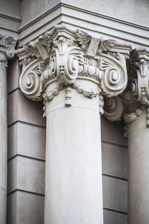 Corinthian capitals, Spanish city of Valencia, Mediterranean architectureの写真素材
