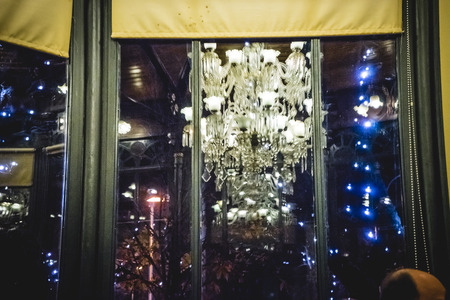 Victorian antique crystal lamp, vintageのeditorial素材