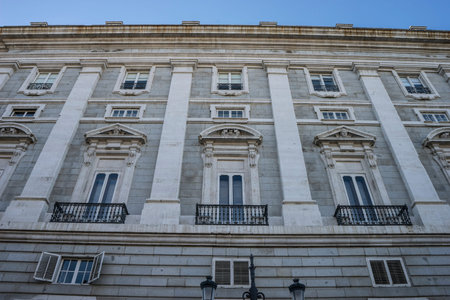 Royal Palace of Madrid, located in the area of the Habsburgs, classical architecture