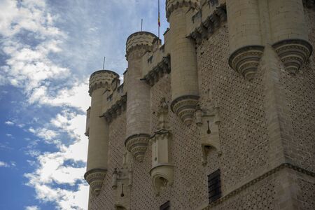 Medieval tower, alcazar castle city of Segovia, Spain. Old town of Roman originのeditorial素材