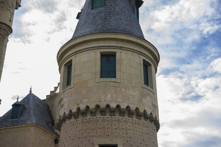 alcazar castle city of Segovia, Spain. Old town of Roman originのeditorial素材