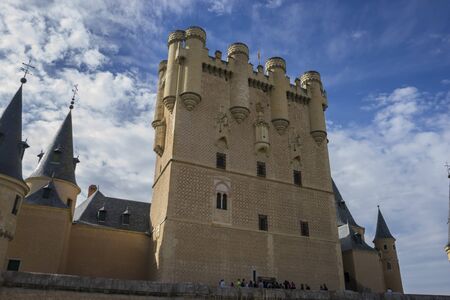 Defense, alcazar castle city of Segovia, Spain. Old town of Roman originのeditorial素材