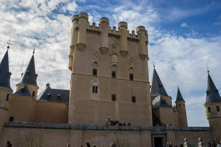 Medieval fortress, alcazar castle city of Segovia, Spain. Old town of Roman originのeditorial素材