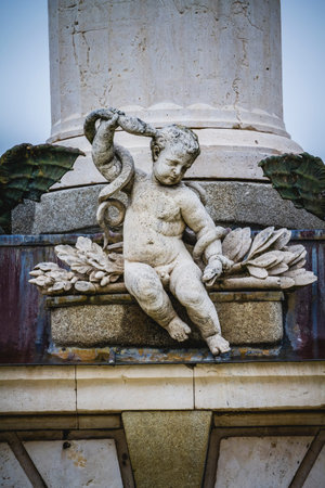 classical sources of water in the royal gardens of Aranjuez, Spainの写真素材