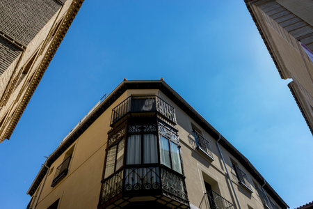 Tourism, streets of the city Toledo, medieval architecture and Castilian