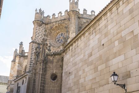 Tourism, majestic facade of the cathedral of Toledo in Spain, beautiful churchの写真素材