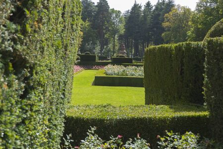 Beautiful classical gardens of La Granja de San Ildefonso, monuments in Spainのeditorial素材