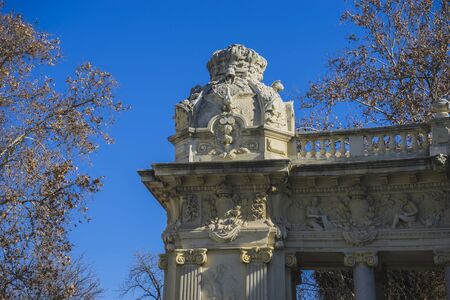 Lake in Retiro park, Madrid Spainのeditorial素材