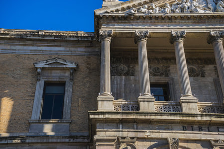 National Library of Madrid, Spain. architecture and artのeditorial素材