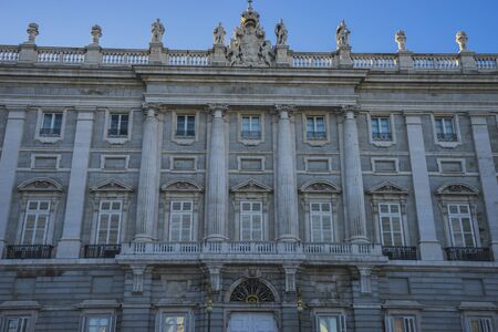 Touristic, Royal Palace of Madrid, located in the area of the Habsburgs, classical architectureのeditorial素材