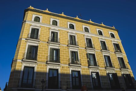 oldest street in the capital of Spain, the city of Madrid, its architecture and artのeditorial素材