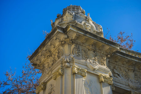 Lake in Retiro park, Madrid Spainのeditorial素材