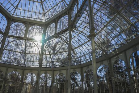 Travel, Crystal Palace in the Retiro park Madrid, Spainのeditorial素材