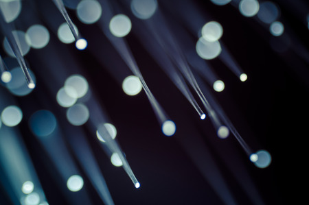 Tech, Fiber optic cables, fibre connection, telecomunications concept.の写真素材