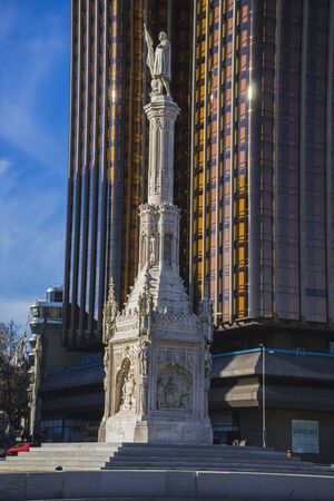 plaza colon monument in the capital of Spain, Madridの写真素材