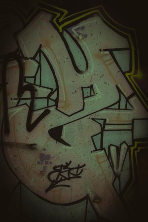 Colorful segment of a graffiti in Spainの写真素材