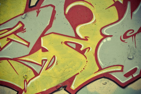 drawings on a wall, segment of a graffiti