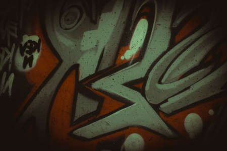 Colorful segment of a graffiti in Spainの写真素材