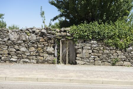 ancient architecture inside Zamora, Spain, stone housesの写真素材