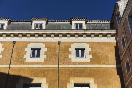 Old and typical houses of the Spanish city of Cuencaのeditorial素材