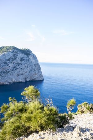 Formentor by the Mediterranean sea on the island of Ibiza in Spain, holiday and summer sceneの写真素材