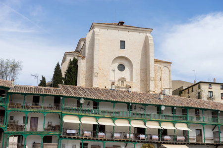 Chinchon, Spanish municipality famous for its old medieval square of green colorの写真素材