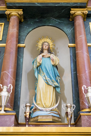 Holy Week in Spain, images of virgins and representations of Christ, scenes of faith in churches and temples of worship of Christendomのeditorial素材
