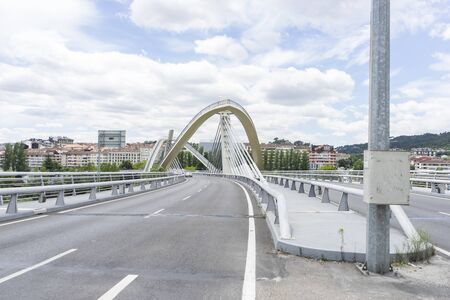 Miño river passing through Orense Roman city located in Galicia. Spainの写真素材