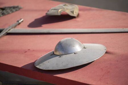 medieval iron weapons, gloves, swords, rutsの写真素材