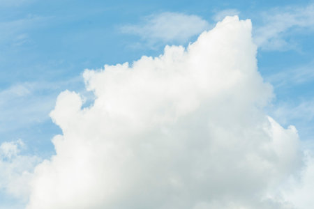 Sky with clouds and sunlight at sunset. colorful and cheerful, wallpaper or texture