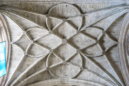 Cupola, Interior of gothic cathedral of Segovia in Spainのeditorial素材