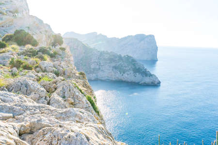 Formentor by the Mediterranean sea on the island of Ibiza in Spain, holiday and summer sceneの写真素材