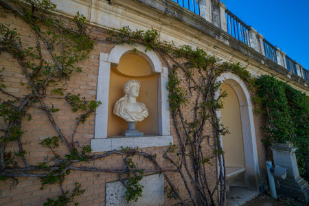 Facade, Royal Palace of Aranjuez. Community of Madrid, Spain. It is a residence of the King of Spain open to the publicの写真素材