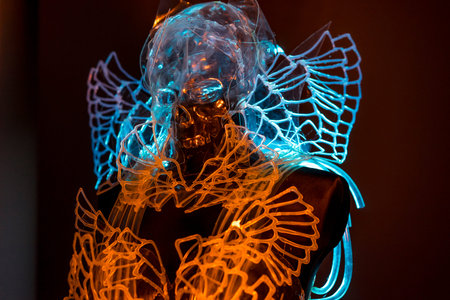 Treasure, Costume of crystal skull, gothic and dark design made with thermoplastic and artistic modeling materialsのeditorial素材