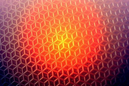 red color, heat and fire concept, 3d fractal background. decorative image for design